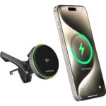 CubeNest Qi2 SQ1C0 MagSafe kompatibilis vezeték nélküli töltő + autós tartó