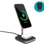 Epico 2in1 vezeték nélküli töltő Made for MagSafe adapterrel a csomagban – fekete