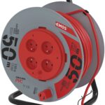 EMOS PVC Kábel dobon fix középrésszel – 4 aljzat, 50 m, 1,5 mm2
